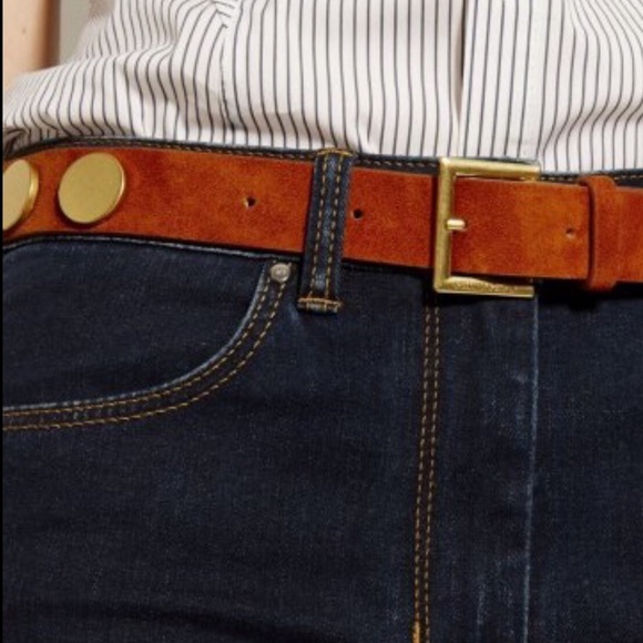 Karen Millen Accessories - Karen Millen Tan Studded Suede Belt NWT